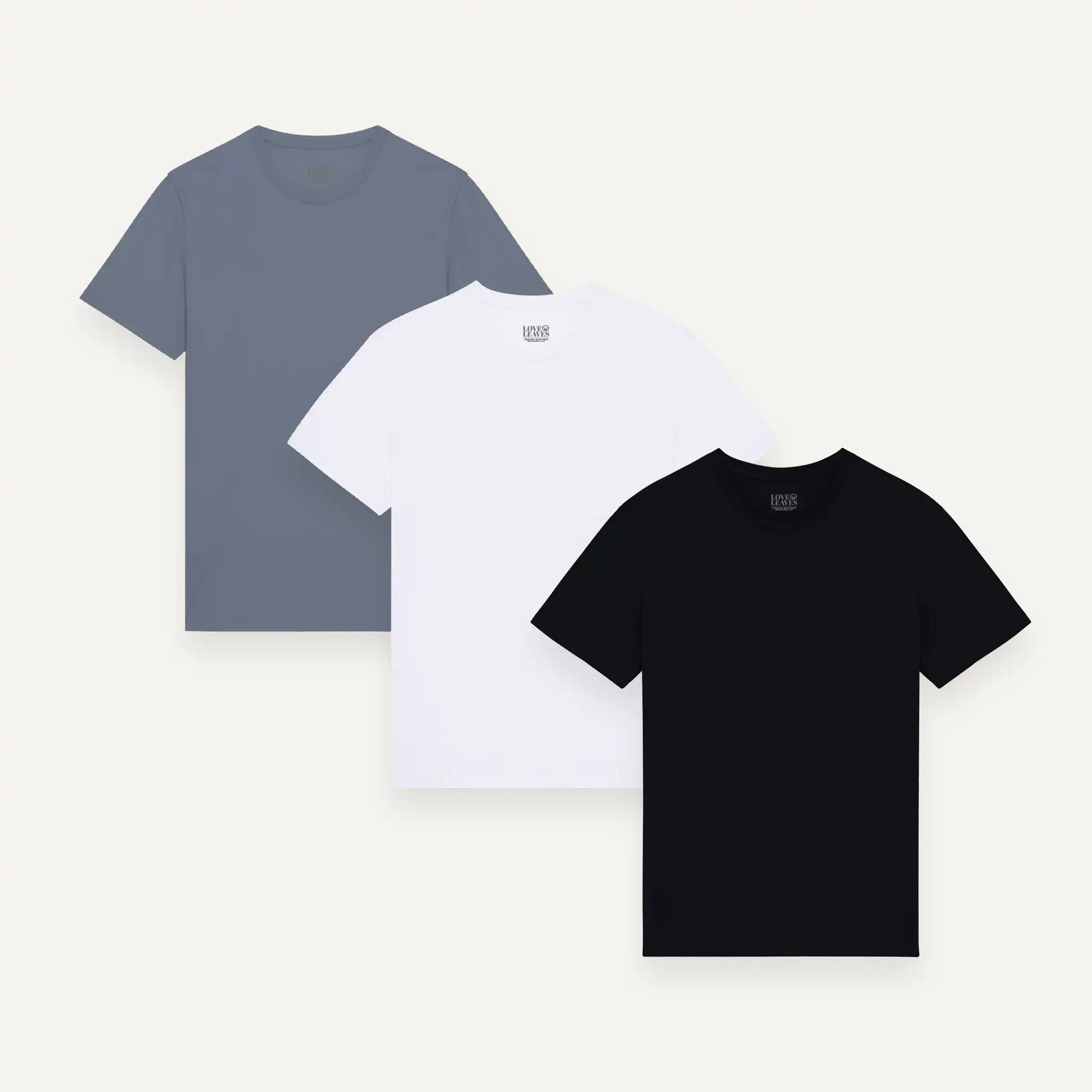 Men's 3 Pack Plain Organic T-shirt