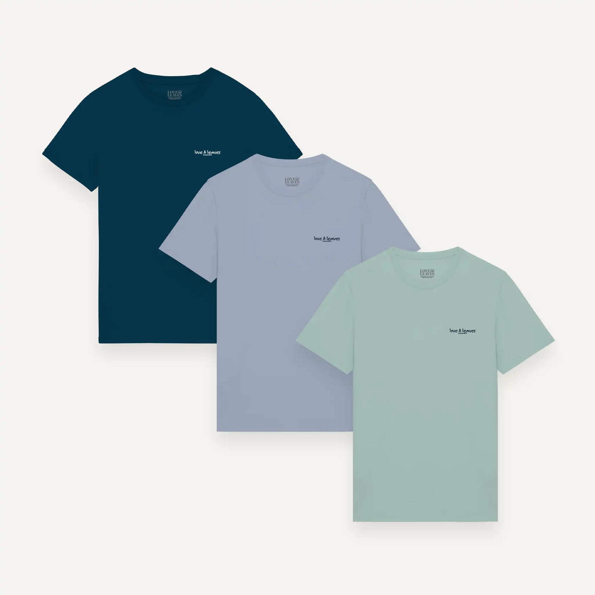 Men's 3 Pack Love & Leaves Organic T-shirt