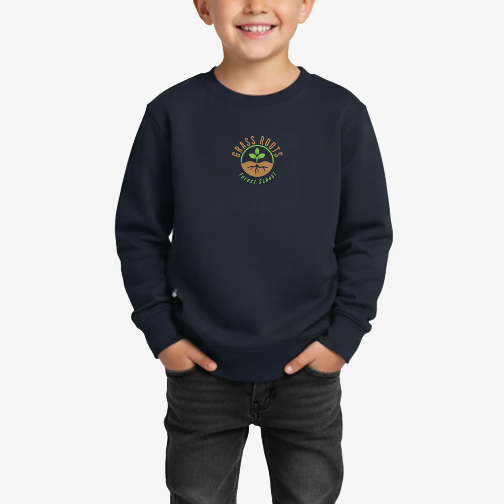 Grass Roots Forest School Kids Oversized Sweatshirt (Organic Cotton)