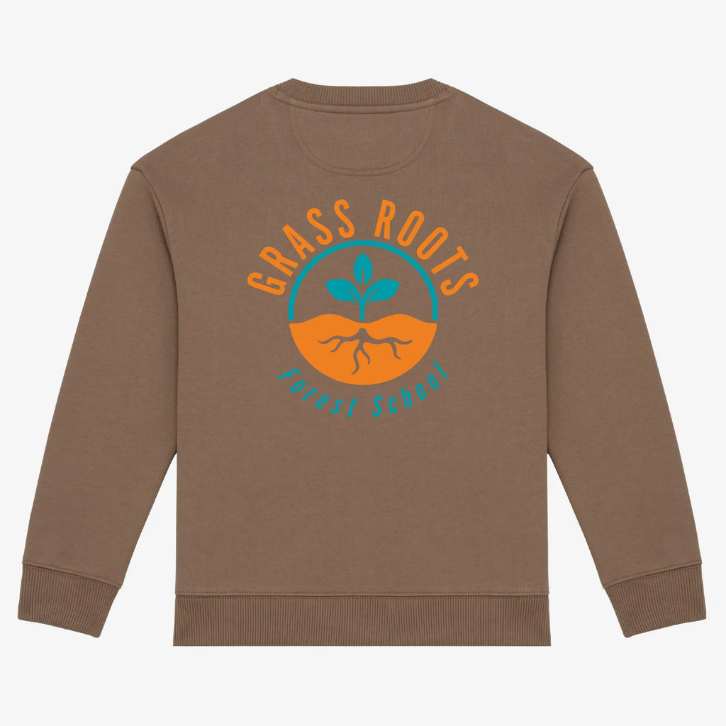 Grass Roots Forest School Adults Oversized Sweatshirt (Organic Cotton)