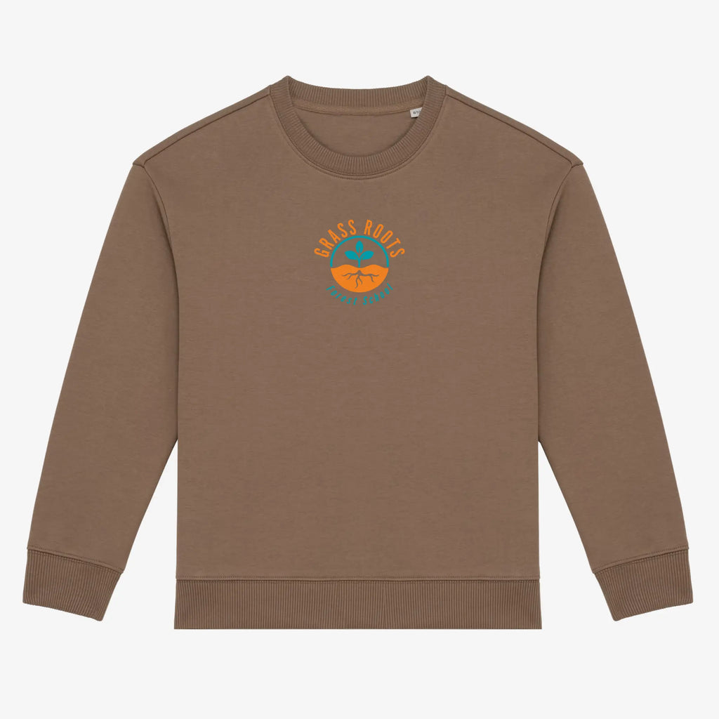 Grass Roots Forest School Adults Oversized Sweatshirt (Organic Cotton)