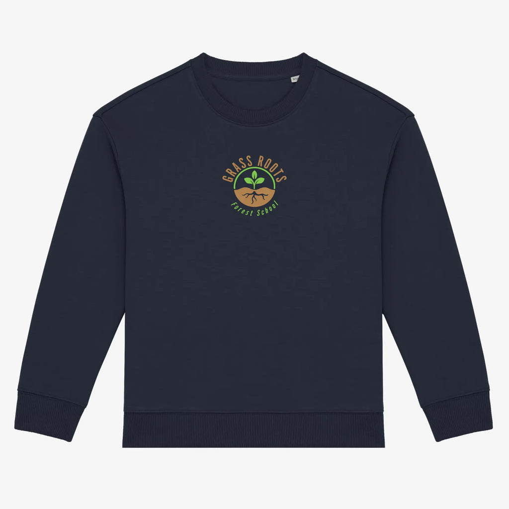 Grass Roots Forest School Adults Oversized Sweatshirt (Organic Cotton)