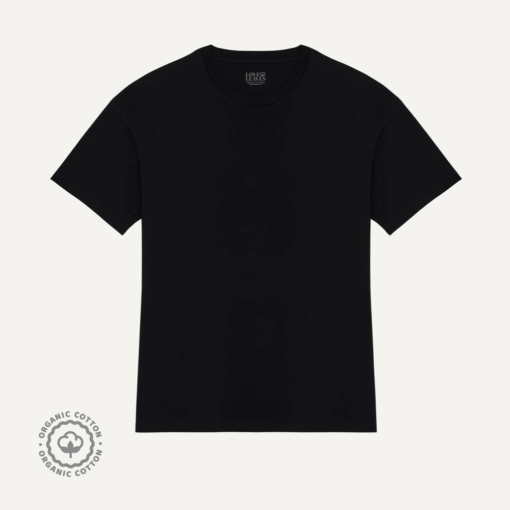 Black oversized 100% organic cotton shirt.