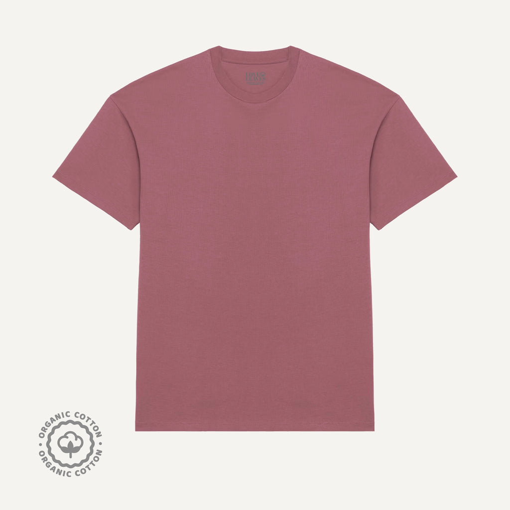 Rose Pink oversized 100% organic cotton shirt.